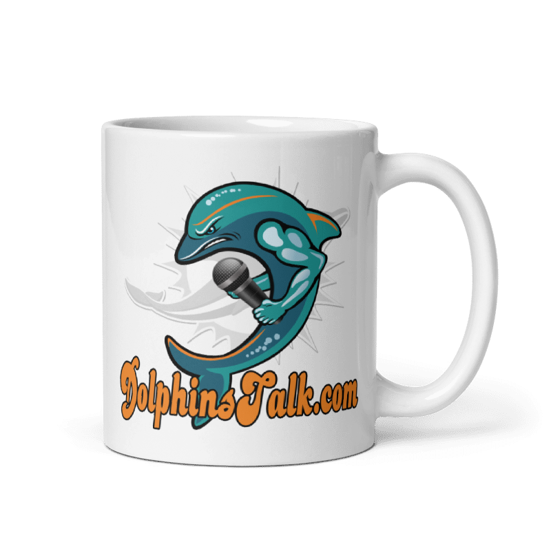 DolphinsTalk White glossy mug